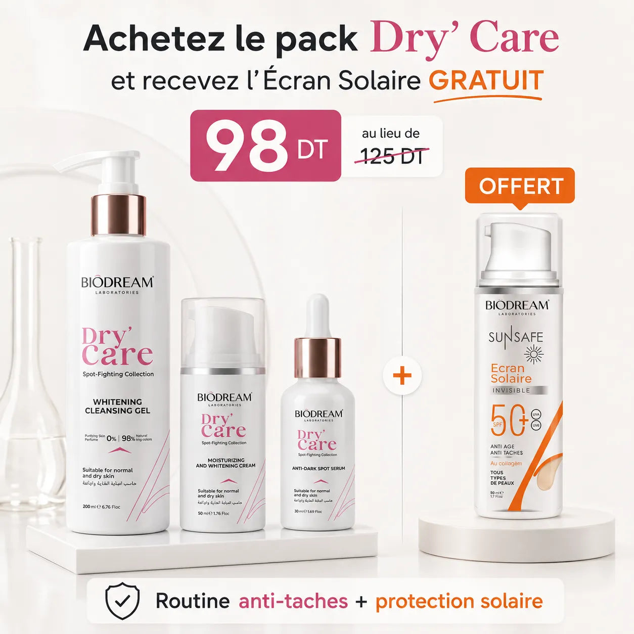 Dry care Anti Taches Brunes + écran solaire gratuit