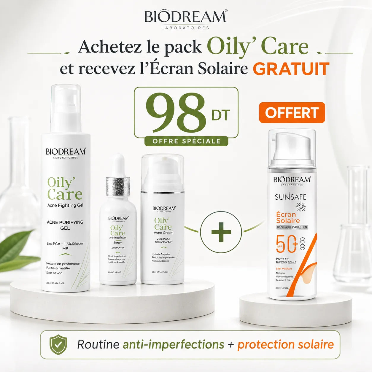 OILY CARE + ecran solaire gratuit