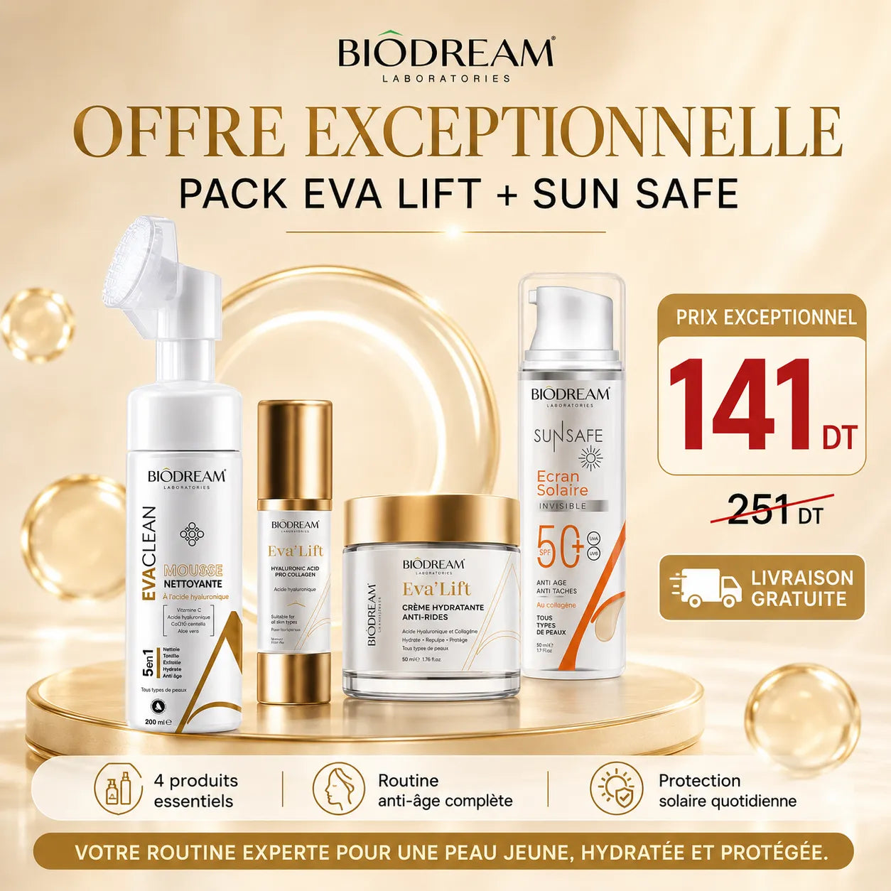 eva lift + ecran sun safe